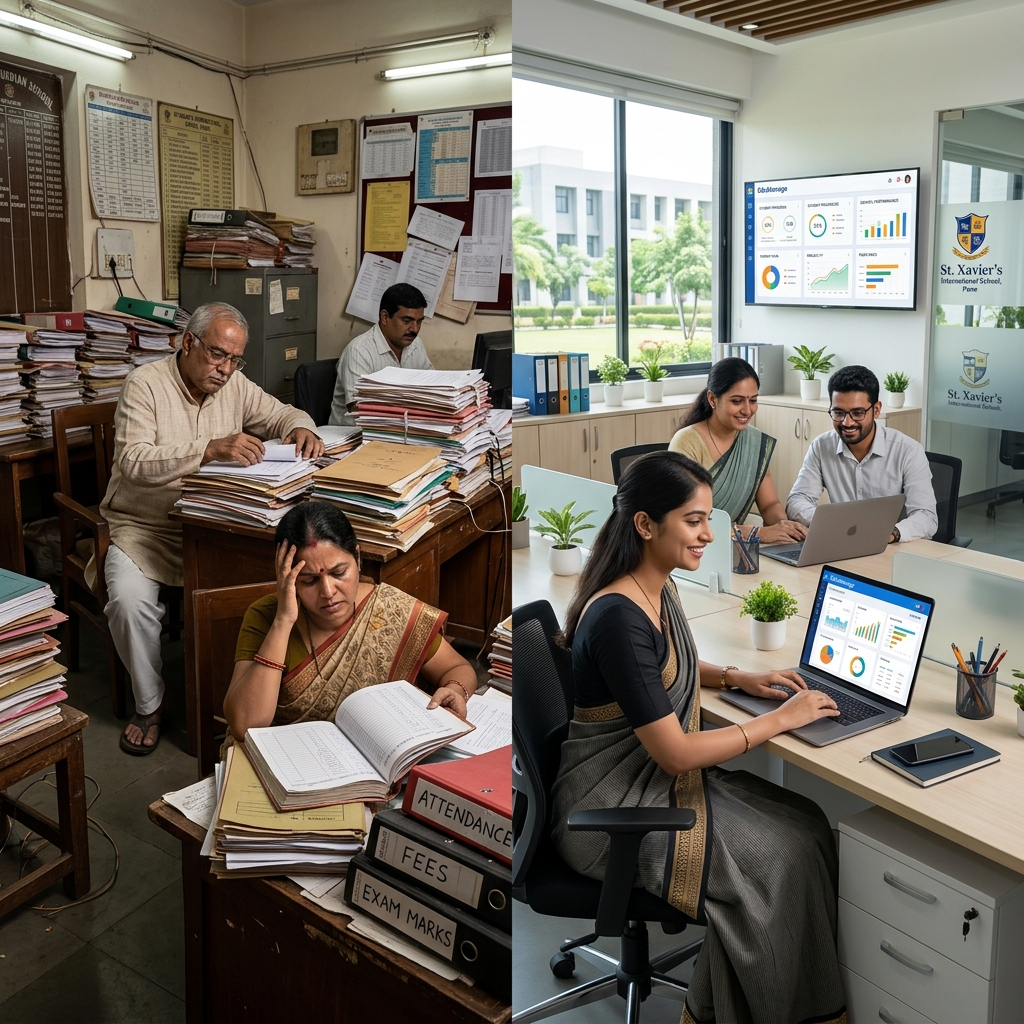 Before vs After School Office